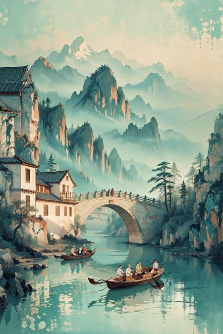 【Traditional Chinese Painting Landscape】 Chinese Ink Painting Zen Landscape