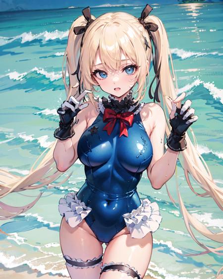 Marie Rose (DOA)+(Azur Lane) Devilish Servant Against the Splashing Waves 玛丽罗斯 泳装