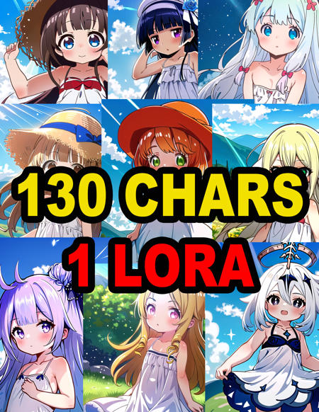 [EXPERIMENTAL] 150 Anime Characters in 1 LORA - Kirai GLITTER RABBIT TRAINED版本GlitterTrainedv1.0 (ID: 627512)