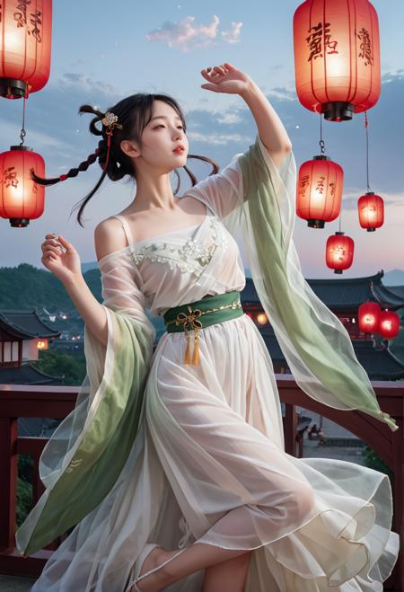 0756 green silk hanfu