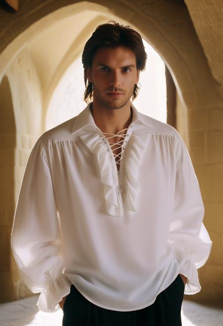 Pirate Shirt / Poet Shirt / Laced-up Ruffle Shirt - SDXL版本v1.0 (ID: 544108)