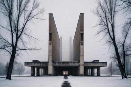 CCCP Brutalism SDXL