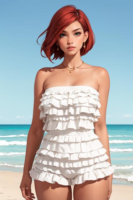 Ruffle Knit Romper