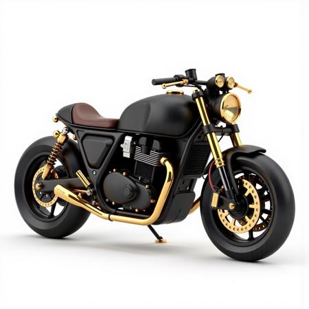 Matte Black & Metallic Gold Flux Style LoRA