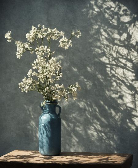 Flowers and shadow. SDXL