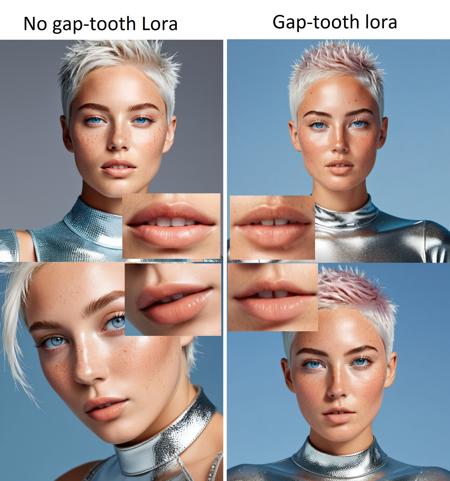 Gap tooth / Gap teeth look