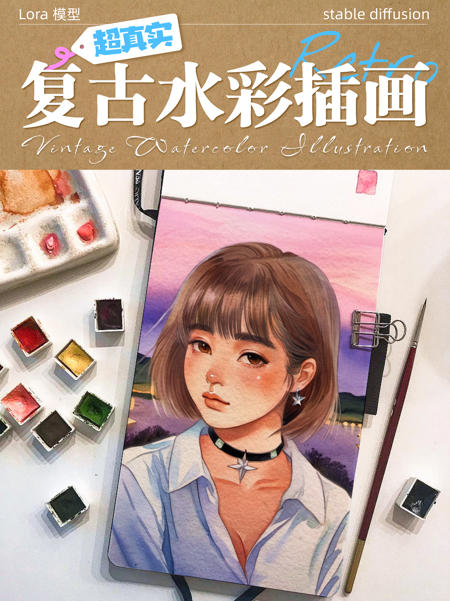 Retro watercolor figures版本v1.0 (ID: 1080329)
