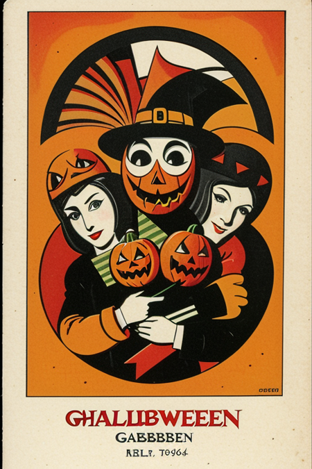 Halloween postcards from the early 1900s