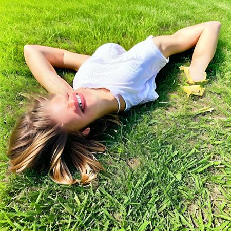 SD3 Experience - Girl Lying on Grass