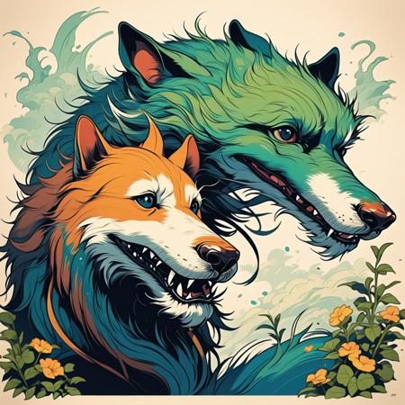 fresh ideas@Raging beast illustration_V10