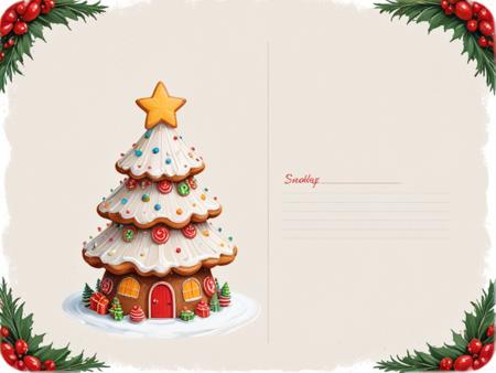 ? Christmas Postcard Template - Print your own generated X-mas card! ? [SDXL]