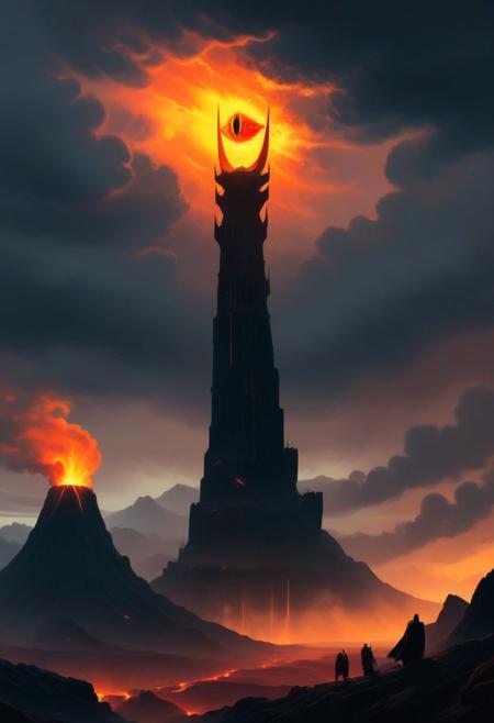 Sauron's Tower | Barad-dûr (Mordor, Middle Earth) (Lord of the Rings) [SDXL & SD1.5]