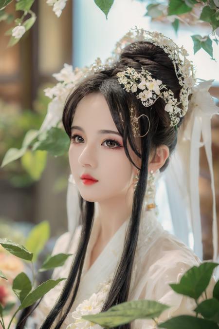 少女汉服 古装仙气飘逸古风白色清冷系广袖流仙裙女