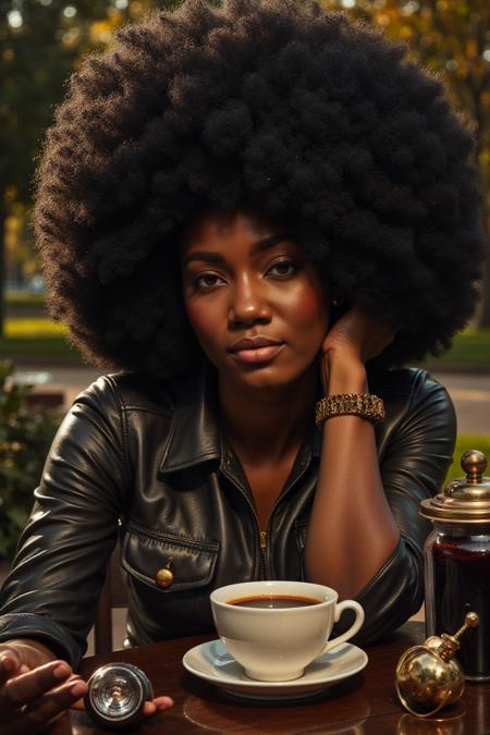 Afro for FLUX Round Picked Out Tight Curl