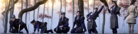 Row of40 people POSE , multi view，40个人的动作PNG图，多视图