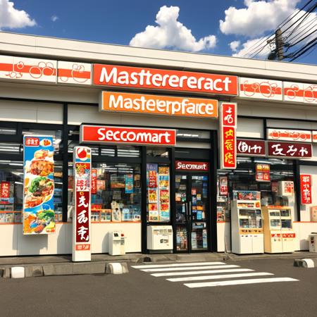 コンビニの外観S SDXL