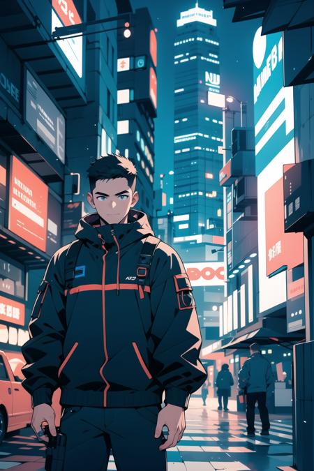 kk-boy | 短发少年扁平绘画风格