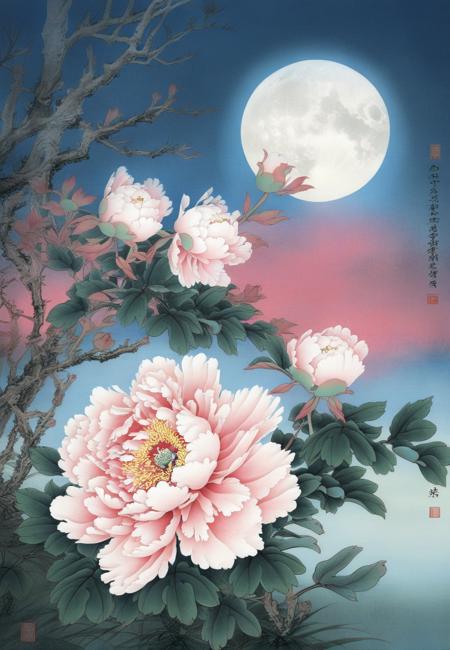 国画 Chinese Painting | 工笔画牡丹(Meticulous painting of peony)