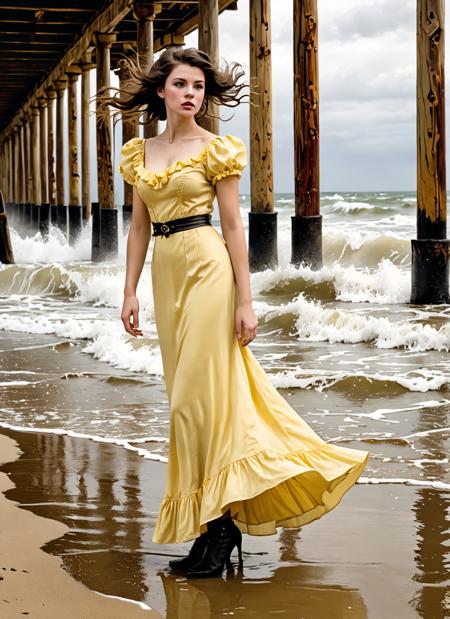 Ruffled Dress / Classic Style XL