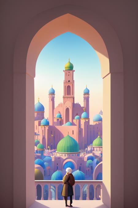 Monument Valley-ArtStyle LoRA版本v1-Deliberate (ID: 31165)