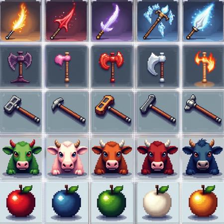 ComfyUI 5x5 Pixel Art Grid Workflow