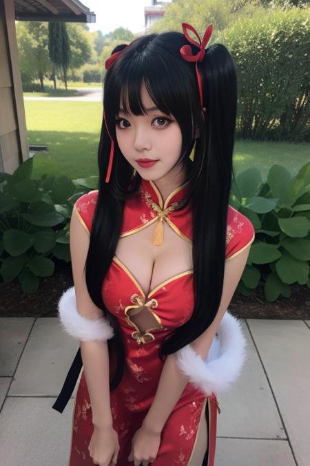 时崎狂三 旗袍-红 tokisaki kurumi chinese clothes-red