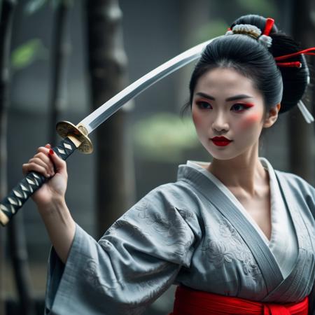 Female (Male) Samurai cinematic style XL + SD1.5