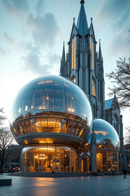 [sphere_glass_building]-lora_flux-Architecture版本v1.0 (ID: 1010159)