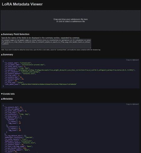 LoRA Metadata Viewer/Editor