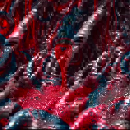 Red Slime Silver Tentacles - FLUX