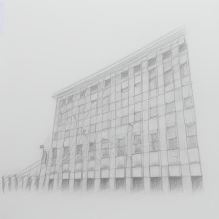 Building pencil drawing