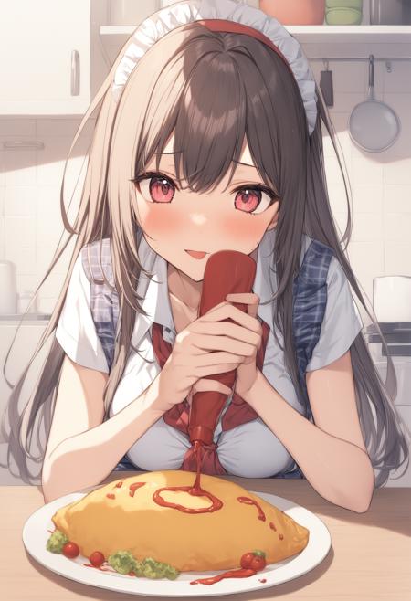 Lettering on omurice / オムライスへのお絵描き、文字入れ