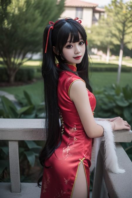 时崎狂三 旗袍-红 tokisaki kurumi chinese clothes-red