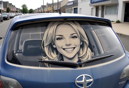 Dirty Car Art Style SDXL