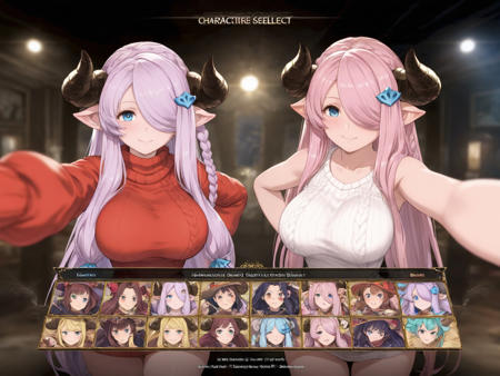 SDXL Lora fighting game character select screen for illustrious