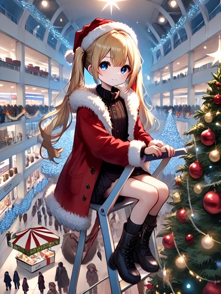 girl like christmas tree