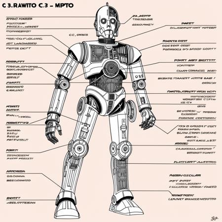 Robot structure diagram Style | SDXL