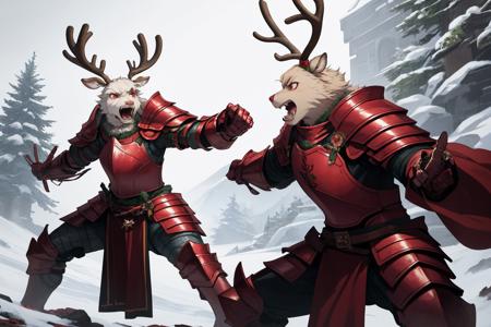 Red Reindeer Knight (OC) LoRA
