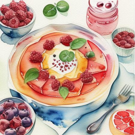 A watercolor food style - tangbohu 32