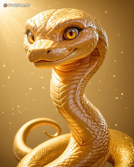 Gold Snake Chinese Year of the Snake