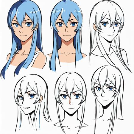 Head model sheet | Concept LoRA