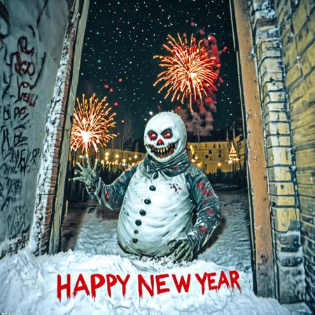 Horror Snowman Happy New Year! [SDXL]