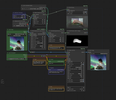 Hand Fixer | ComfyUI workflow版本v1.1 (ID: 560814)