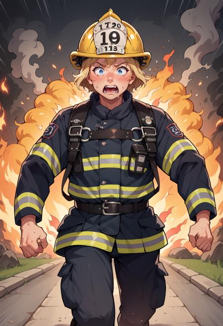 American Fire Fighter Uniform [Pony] - Lora版本Pony (ID: 430597)