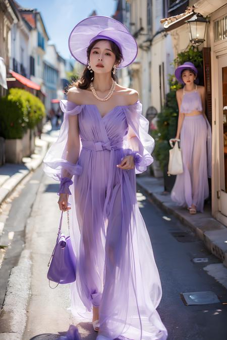 Graceful Wanderer in Lavender