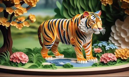 XL Realistic paper carving art style