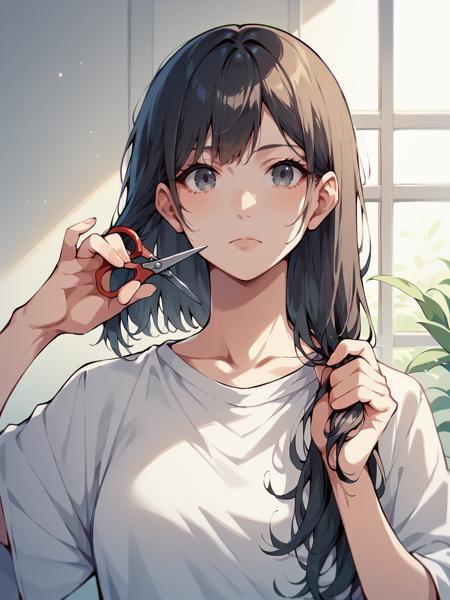 Haircutting & Holding Scissors/Knife/ect