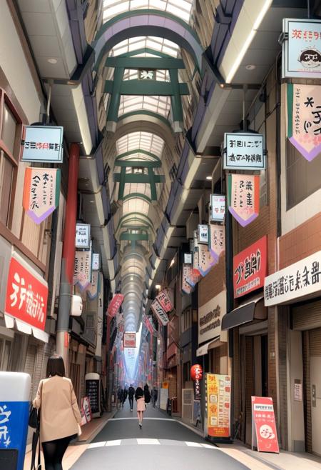 天神橋筋商店街 Tenjinbashisuji shopping street SDXL