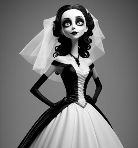 Tim Burton Female Diffusion SDXL