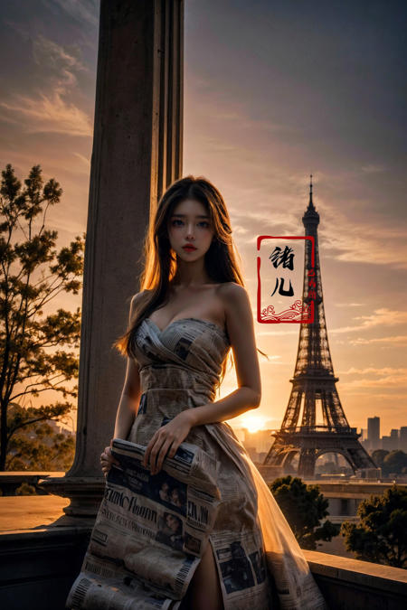 绪儿-报纸服装 Newspaper dress